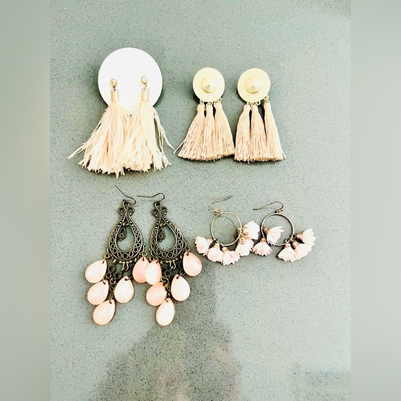 Vintage Earring Lot 7 Pairs Pierced Earrings Fun Boho Style. All in great shape. - Picture 2 of 6